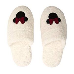 NWT Barefoot Dreams x Disney Slippers Classic Minnie White S 5 6